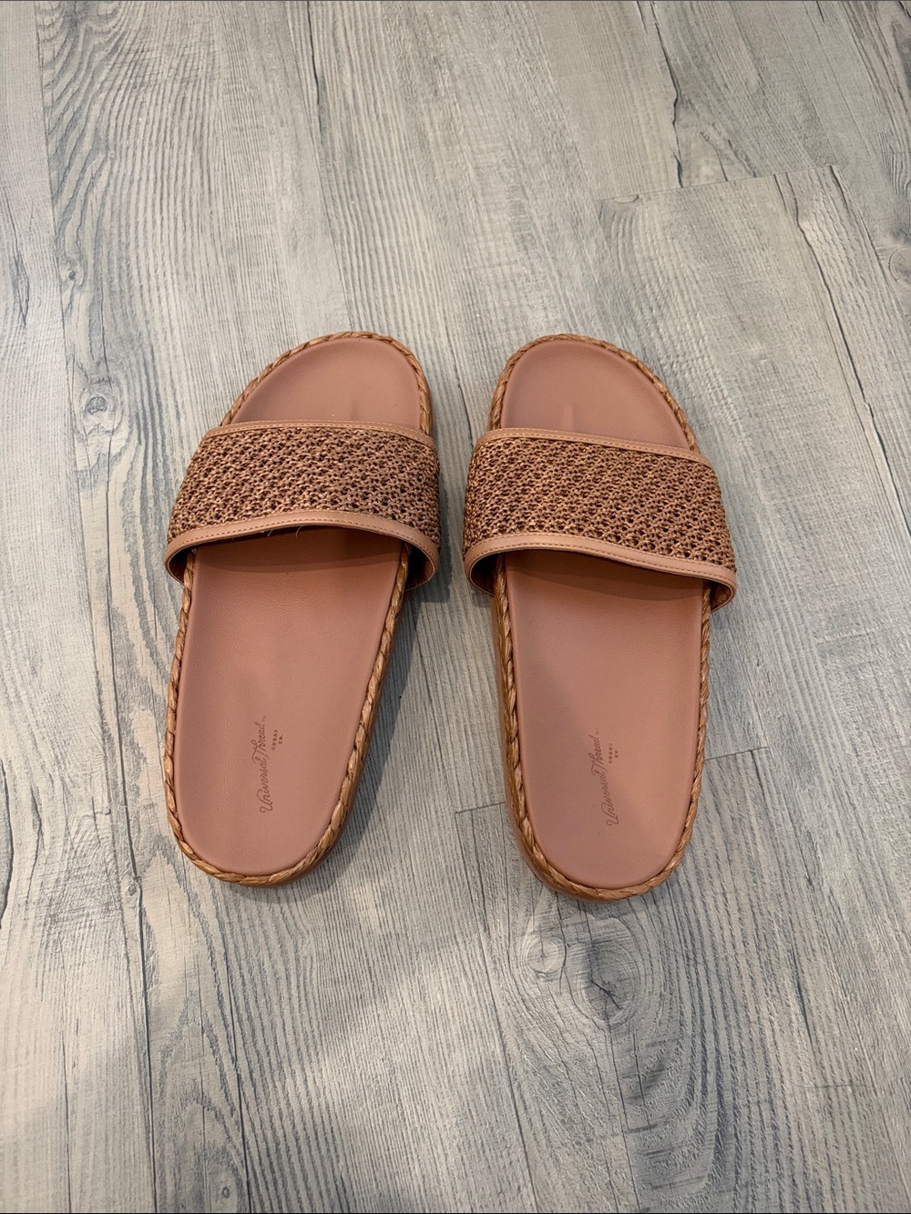Target Womens Tan Woven Slide Sandals